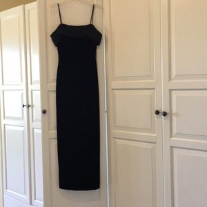 Black velvet dress